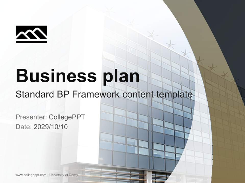 University of Derby Competition/Entrepreneurship Contest PPT Template4:3 ratio PPT effect preview image9