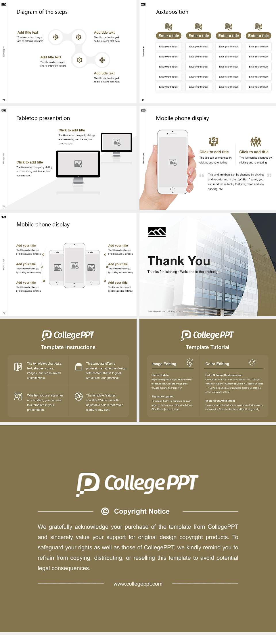 University of Derby Competition/Entrepreneurship Contest PPT Template4:3 ratio PPT effect preview image9