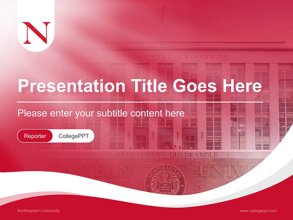 Northeastern University Lecture Sharing and Networking Event PPT Template4:3 ratio PPT effect preview image4
