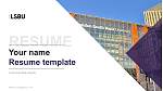 London South Bank University Resume PPT Template