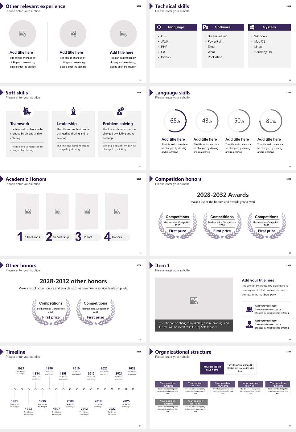 London South Bank University Resume PPT Template16:9 ratio PPT effect preview image3