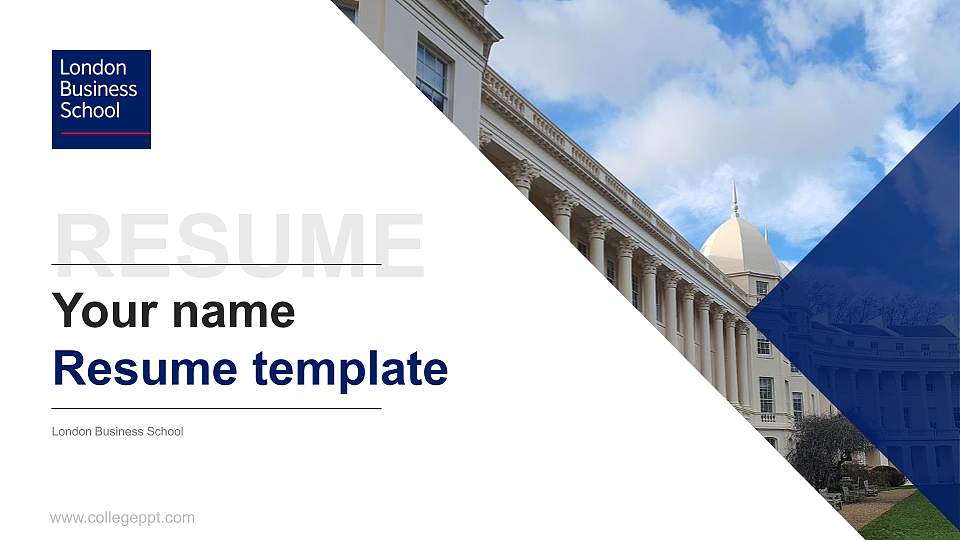 London Business School Resume PPT Template16:9 ratio PPT effect preview image