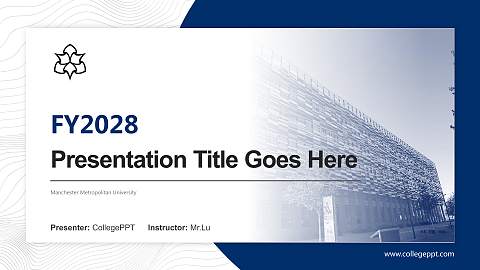 Manchester Metropolitan University Academic Presentation/Research Findings Report PPT Template