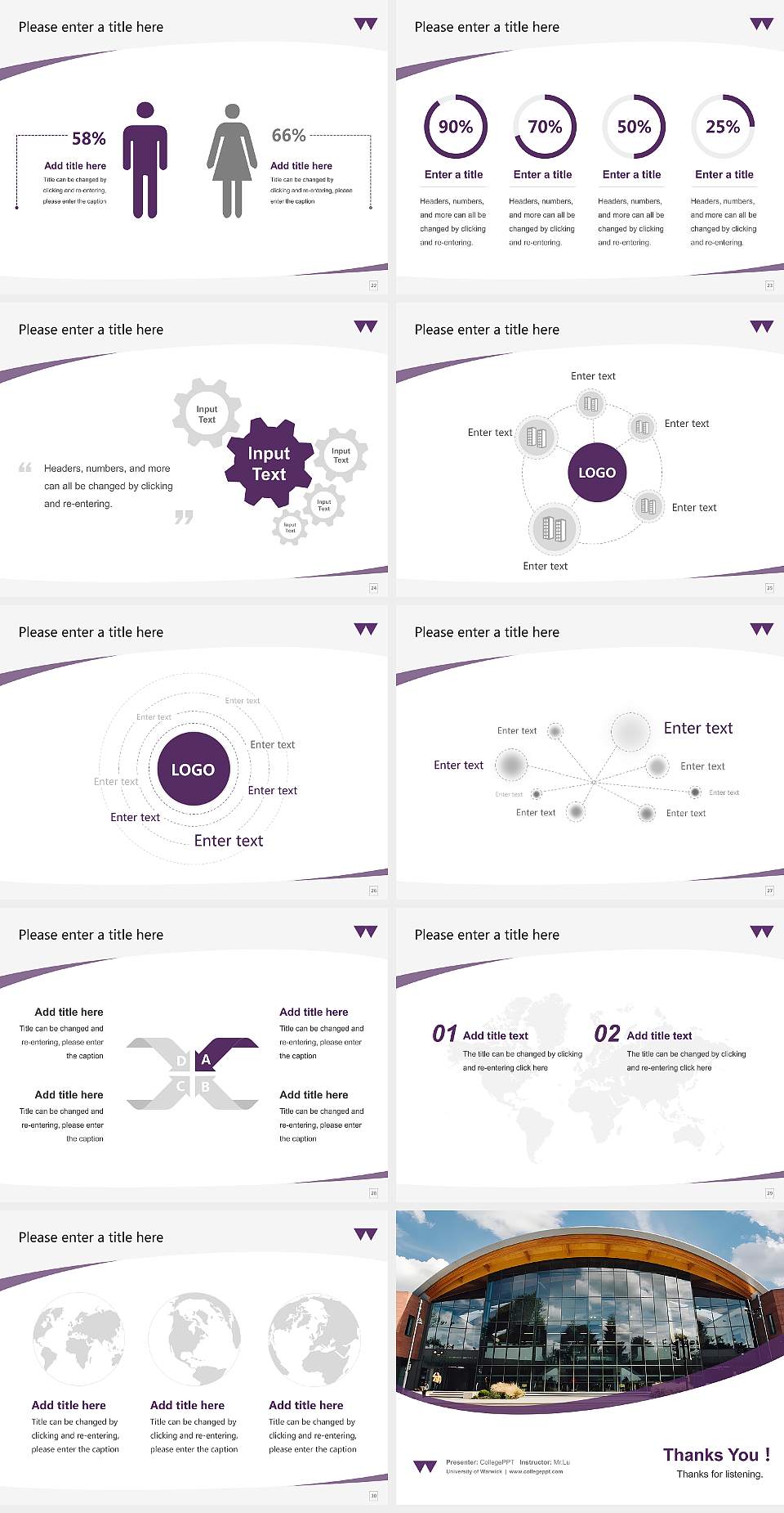 University of Warwick Course/Courseware Creation PPT Template4:3 ratio PPT effect preview image4