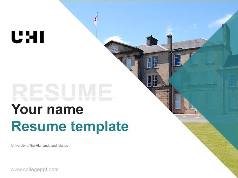 University of the Highlands and Islands Resume PPT Template4:3 ratio PPT effect preview image5