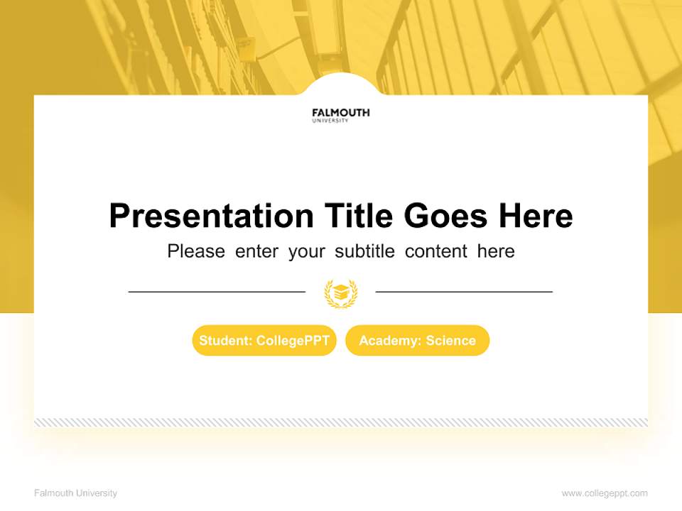 Falmouth University National Scholarship Defense PPT Template4:3 ratio PPT effect preview image4