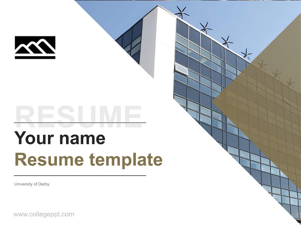 University of Derby Resume PPT Template4:3 ratio PPT effect preview image5