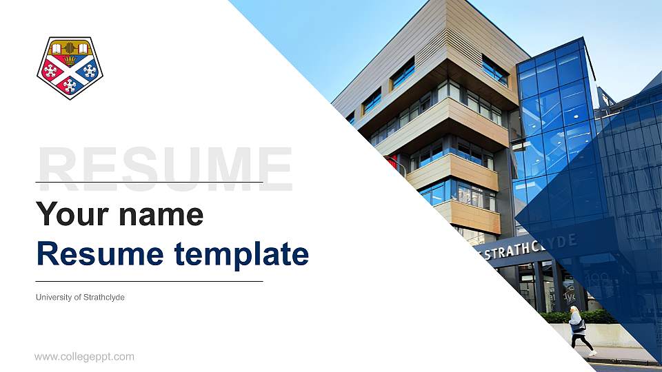 University of Strathclyde Resume PPT Template16:9 ratio PPT effect preview image