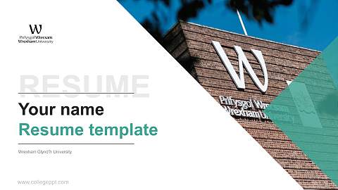 Wrexham Glynd?r University Resume PPT Template