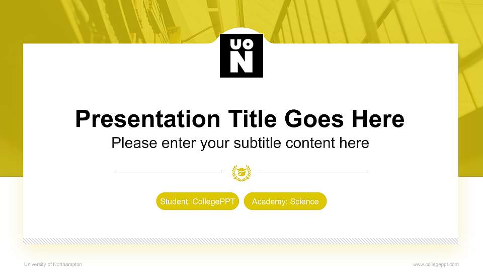 University of Northampton National Scholarship Defense PPT Template16:9 ratio PPT effect preview image