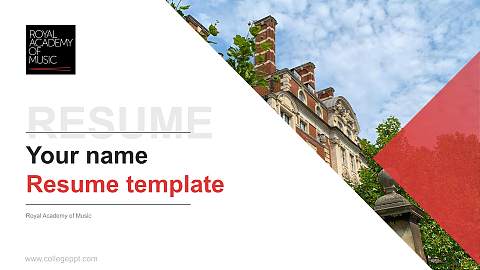Royal Academy of Music Resume PPT Template