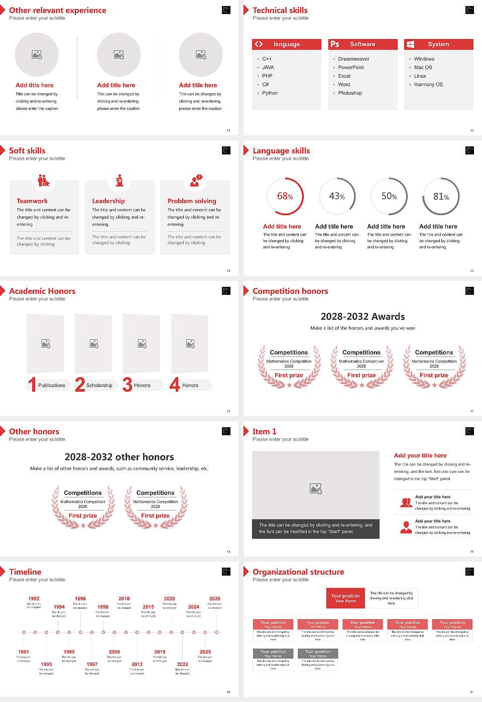Royal Academy of Music Resume PPT Template16:9 ratio PPT effect preview image3