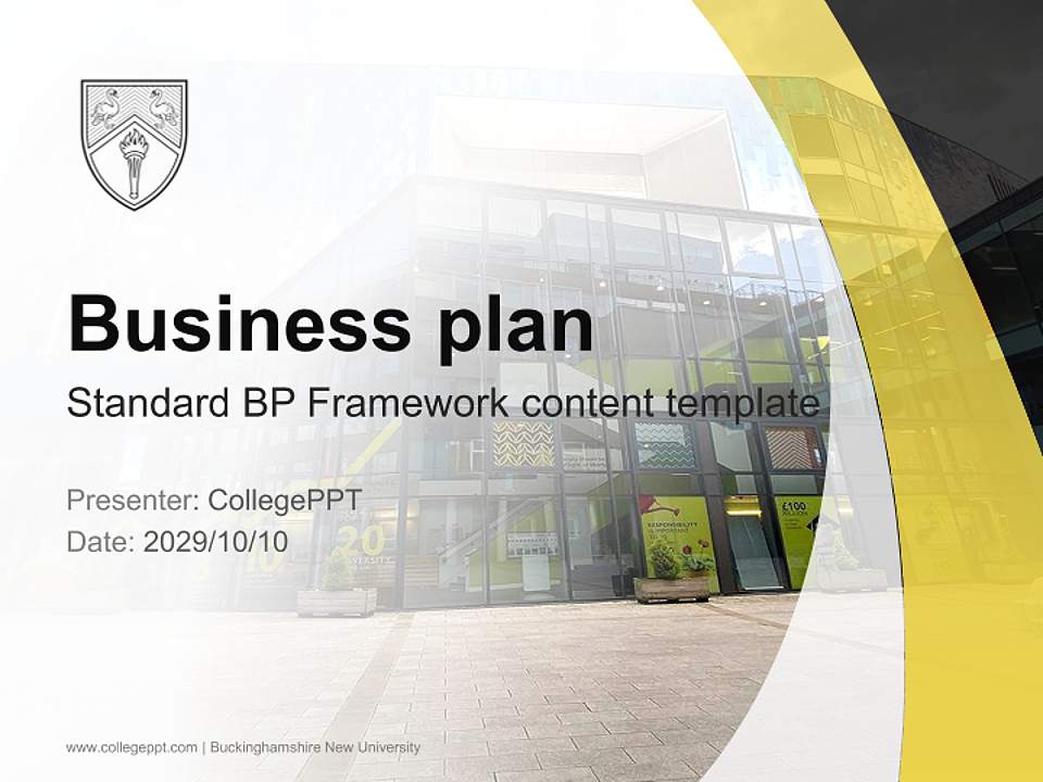 Buckinghamshire New University Competition/Entrepreneurship Contest PPT Template4:3 ratio PPT effect preview image9