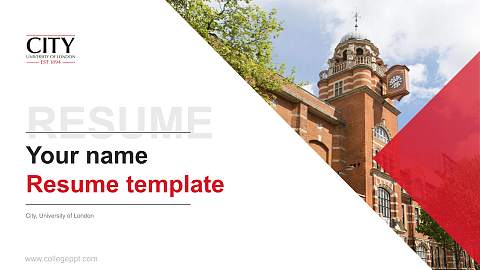 City, University of London Resume PPT Template