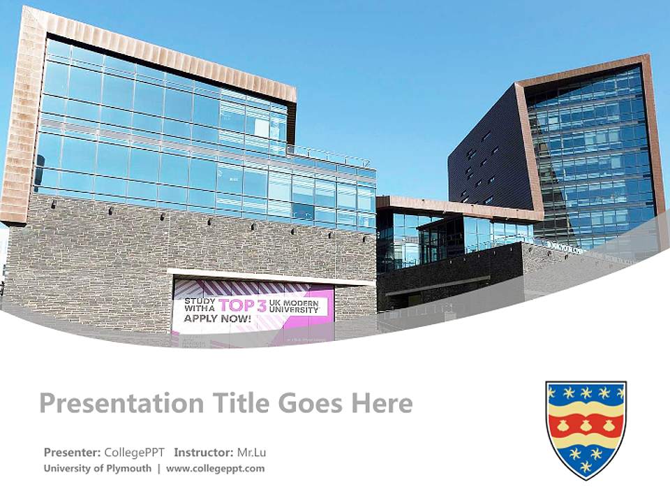 University of Plymouth Course/Courseware Creation PPT Template4:3 ratio PPT effect preview image5