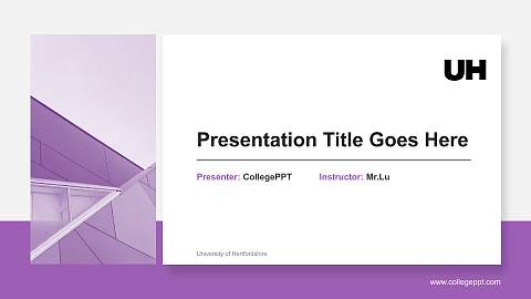 University of Hertfordshire General Purpose PPT Template
