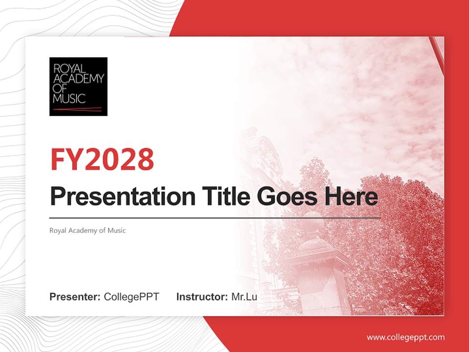 Royal Academy of Music Academic Presentation/Research Findings Report PPT Template4:3 ratio PPT effect preview image5