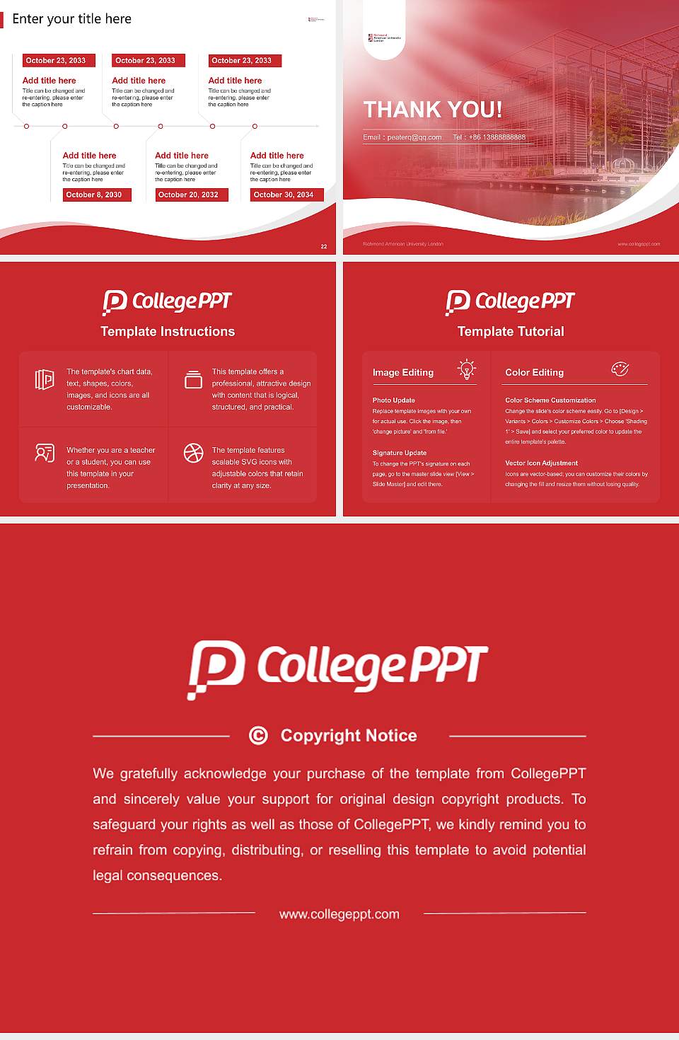 Richmond American University London Lecture Sharing and Networking Event PPT Template4:3 ratio PPT effect preview image4