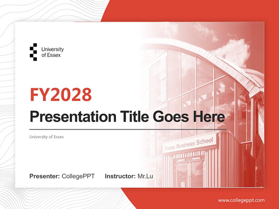 University of Essex Academic Presentation/Research Findings Report PPT Template4:3 ratio PPT effect preview image5