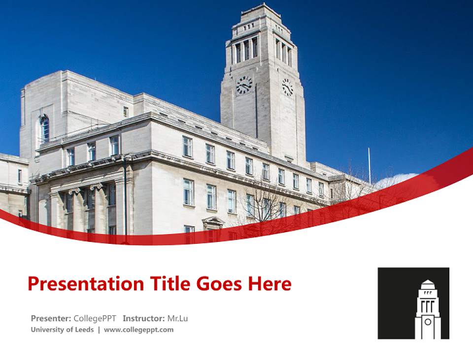 University of Leeds Course/Courseware Creation PPT Template4:3 ratio PPT effect preview image5