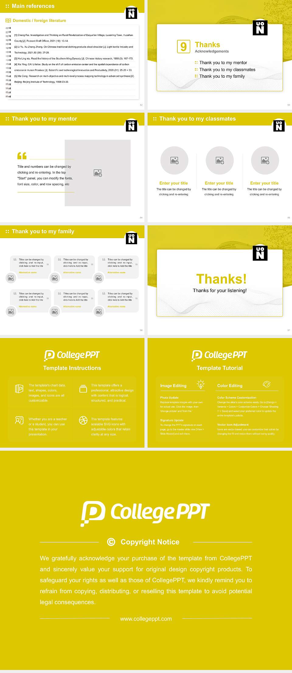 University of Northampton Graduation Thesis Defense PPT Template4:3 ratio PPT effect preview image7