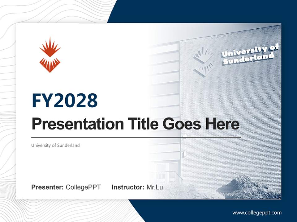 University of Sunderland Academic Presentation/Research Findings Report PPT Template4:3 ratio PPT effect preview image5