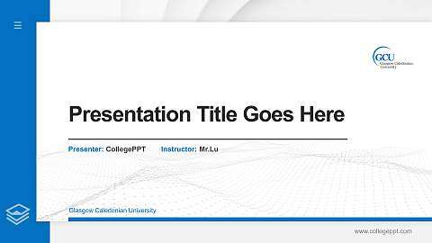 Glasgow Caledonian University Thesis Proposal/Graduation Defense PPT Template