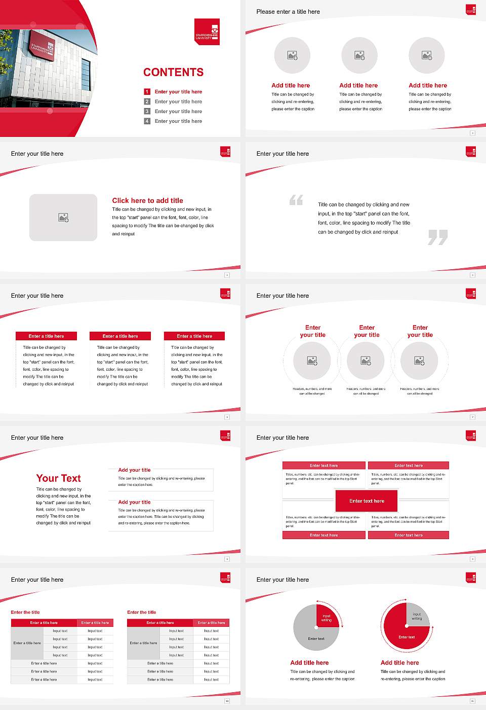 Staffordshire University Course/Courseware Creation PPT Template16:9 ratio PPT effect preview image2