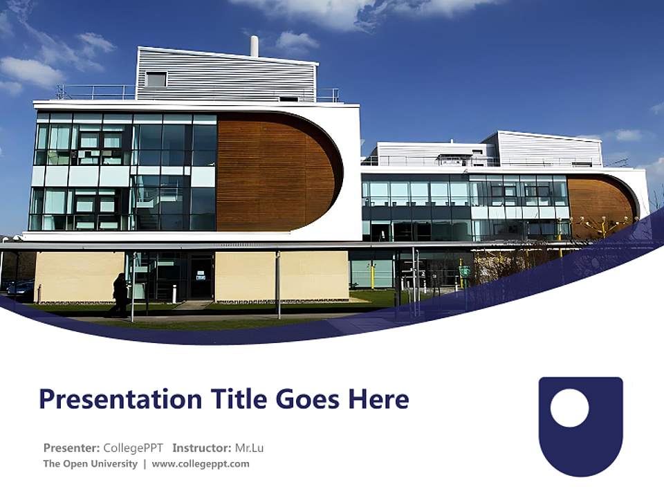 The Open University Course/Courseware Creation PPT Template4:3 ratio PPT effect preview image5