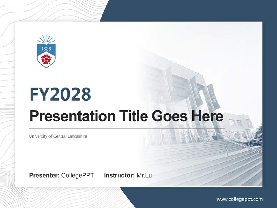 University of Central Lancashire Academic Presentation/Research Findings Report PPT Template4:3 ratio PPT effect preview image5