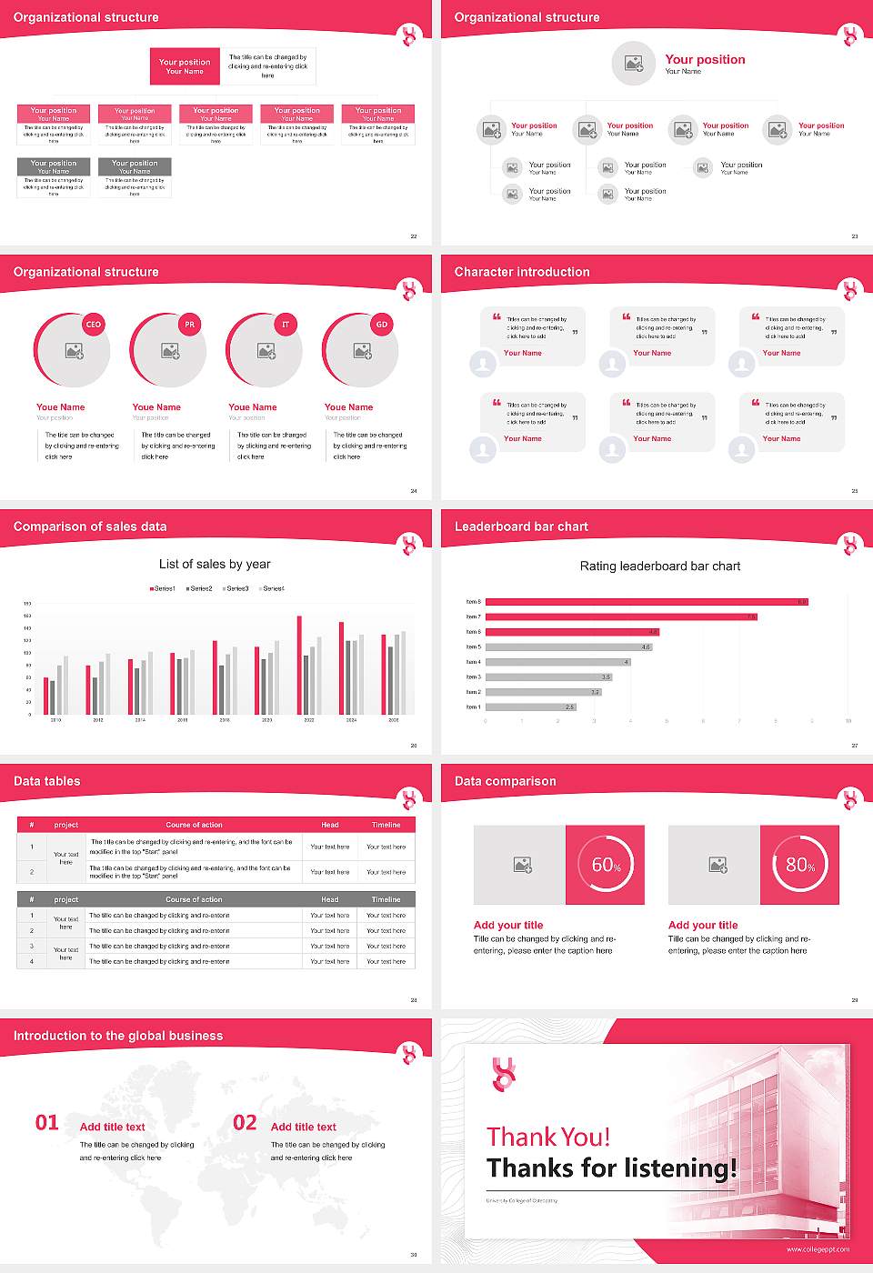 University College of Osteopathy Academic Presentation/Research Findings Report PPT Template16:9 ratio PPT effect preview image4