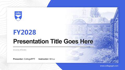 University of Dundee Academic Presentation/Research Findings Report PPT Template