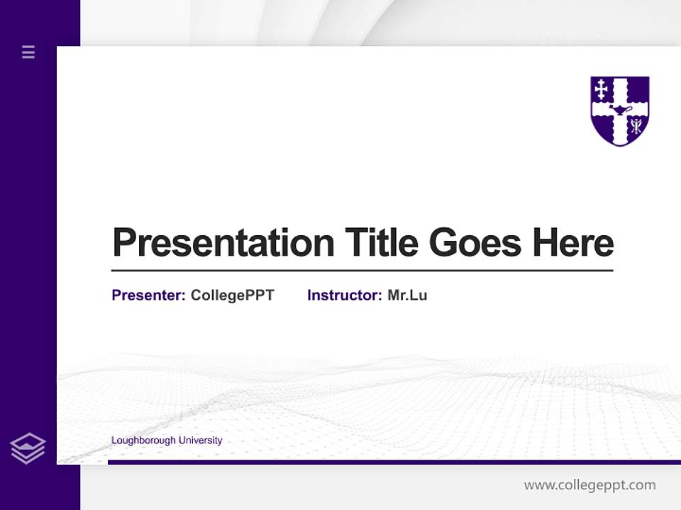 Loughborough University Thesis Proposal/Graduation Defense PPT Template4:3 ratio PPT effect preview image5