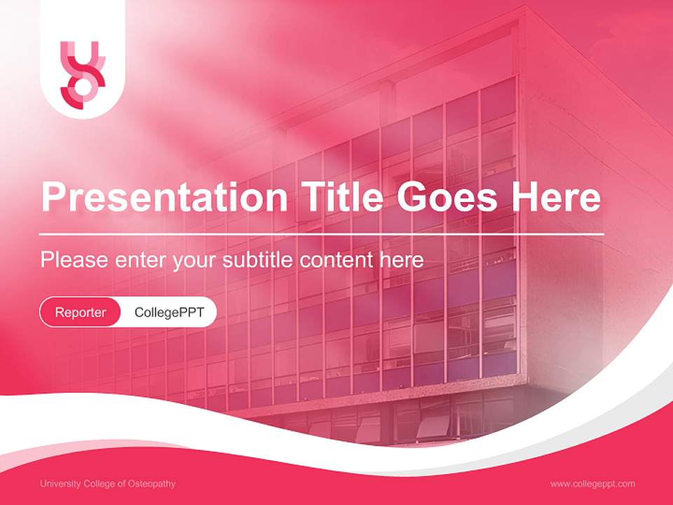 University College of Osteopathy Lecture Sharing and Networking Event PPT Template4:3 ratio PPT effect preview image4