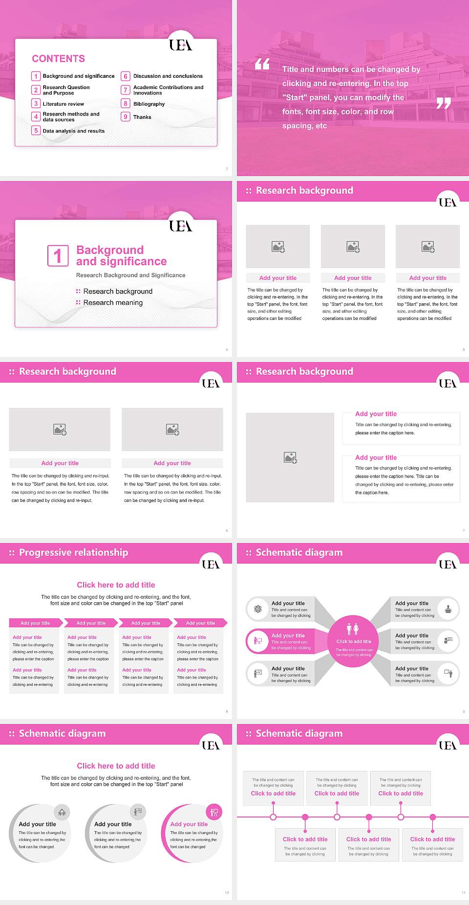 University of East Anglia Graduation Thesis Defense PPT Template4:3 ratio PPT effect preview image2