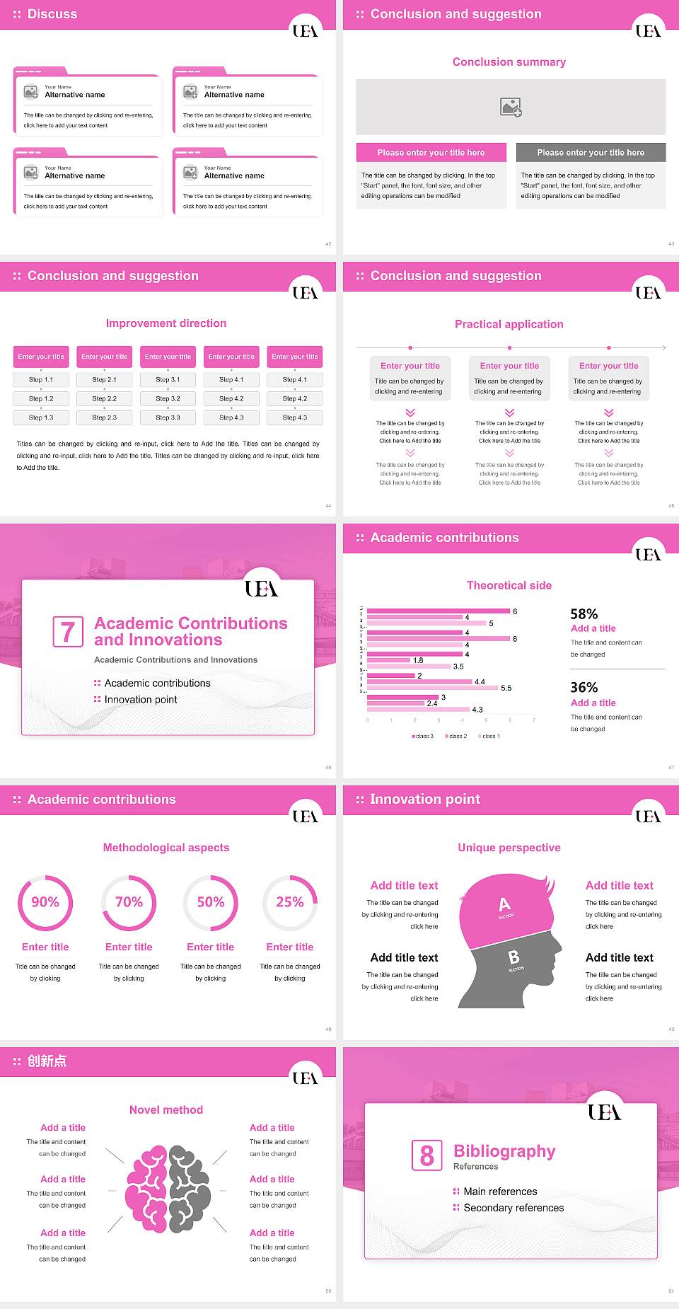 University of East Anglia Graduation Thesis Defense PPT Template4:3 ratio PPT effect preview image6