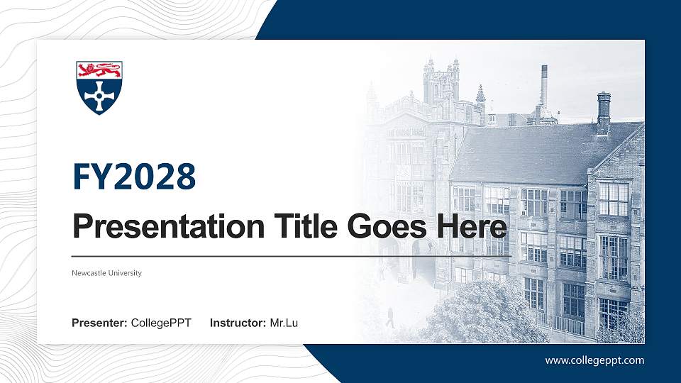 Newcastle University Academic Presentation/Research Findings Report PPT Template16:9 ratio PPT effect preview image