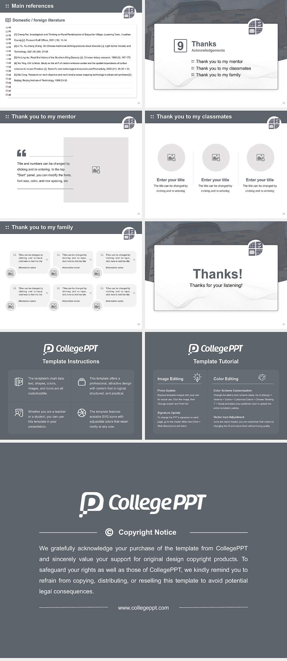 University of Bradford Graduation Thesis Defense PPT Template4:3 ratio PPT effect preview image7