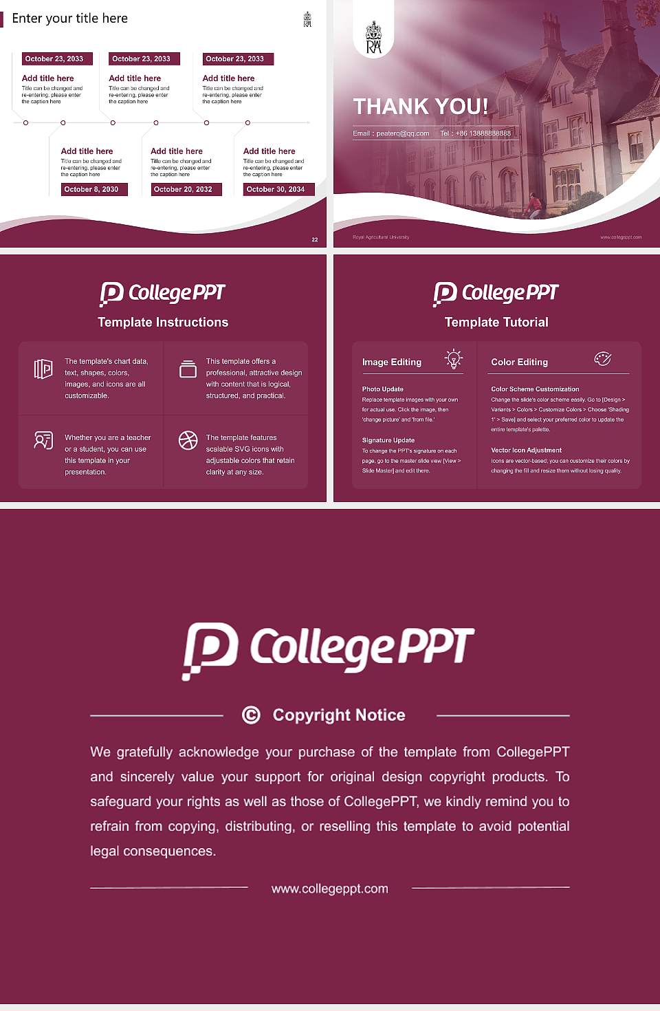 Royal Agricultural University Lecture Sharing and Networking Event PPT Template4:3 ratio PPT effect preview image4