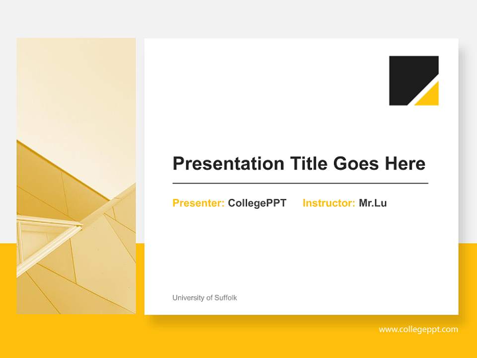 University of Suffolk General Purpose PPT Template4:3 ratio PPT effect preview image6