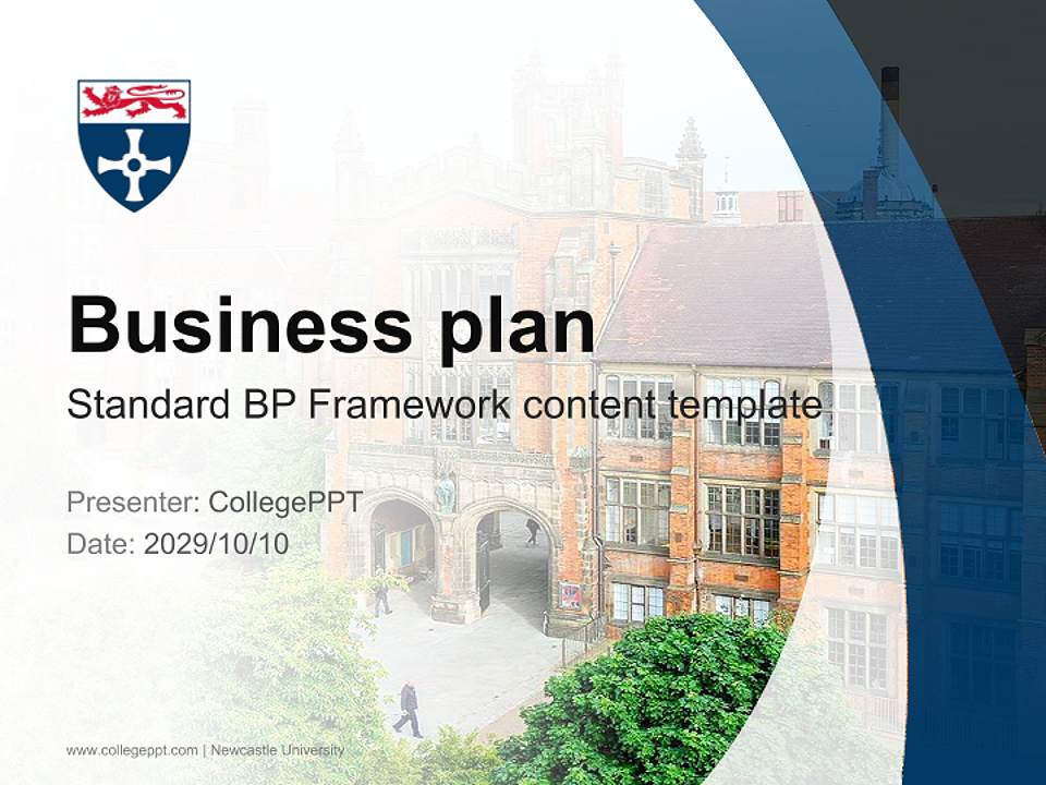 Newcastle University Competition/Entrepreneurship Contest PPT Template4:3 ratio PPT effect preview image9
