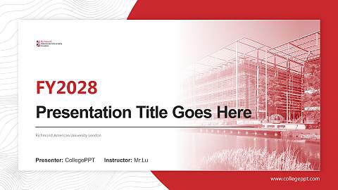 Richmond American University London Academic Presentation/Research Findings Report PPT Template