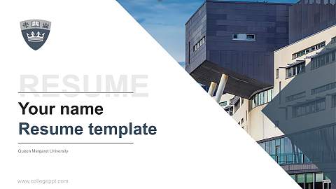 Queen Margaret University Resume PPT Template