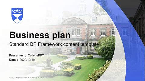 University of Dundee Competition/Entrepreneurship Contest PPT Template