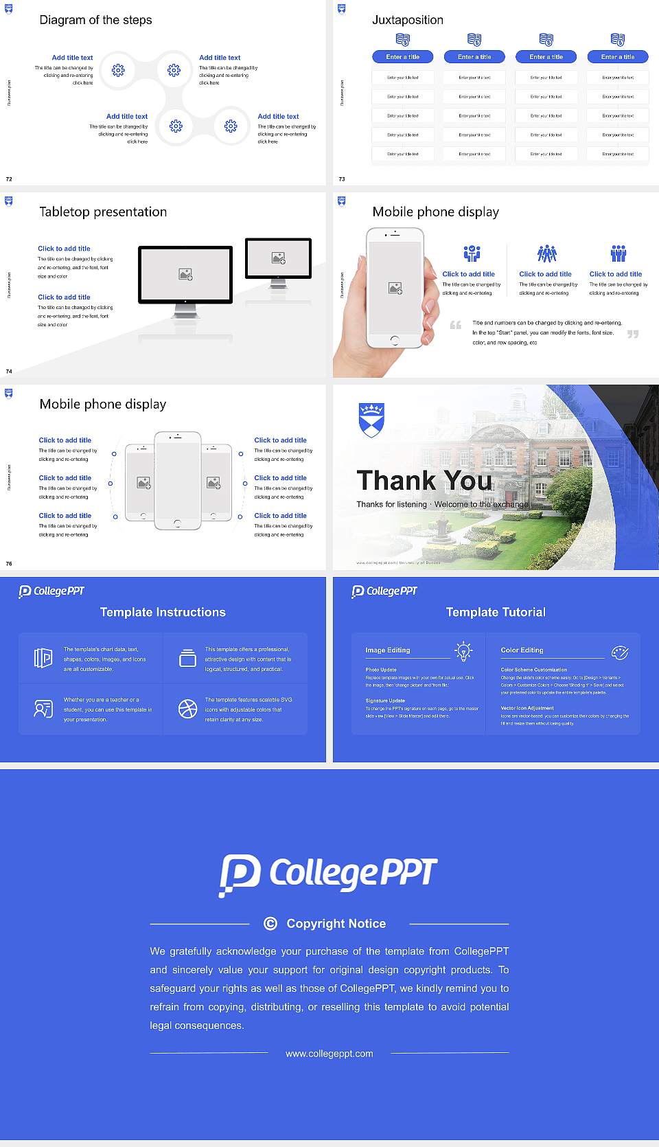 University of Dundee Competition/Entrepreneurship Contest PPT Template16:9 ratio PPT effect preview image9