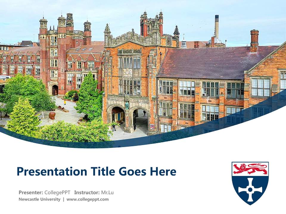 Newcastle University Course/Courseware Creation PPT Template4:3 ratio PPT effect preview image5