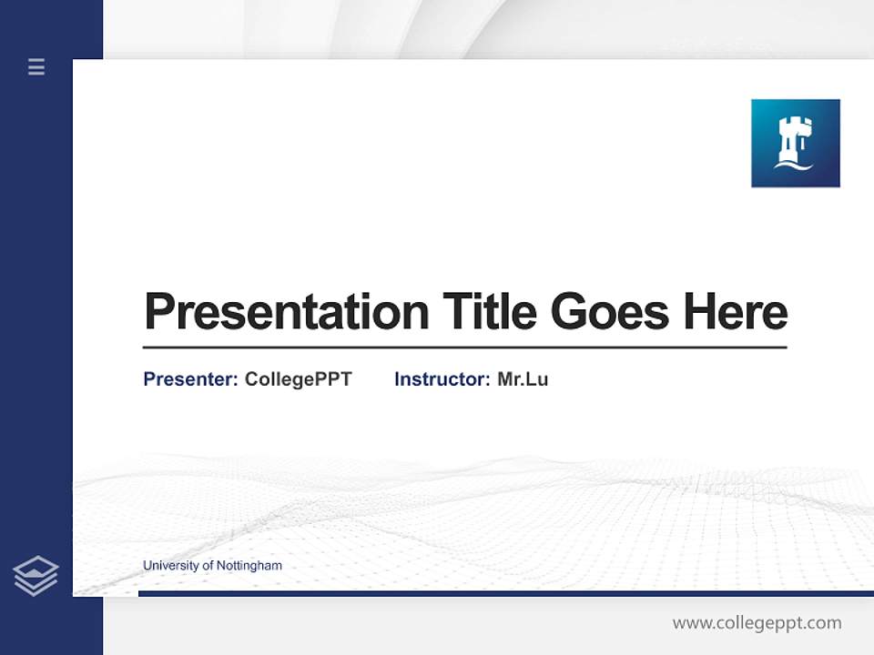 University of Nottingham Thesis Proposal/Graduation Defense PPT Template4:3 ratio PPT effect preview image5