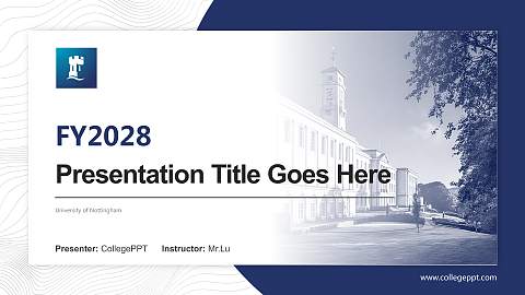 University of Nottingham Academic Presentation/Research Findings Report PPT Template