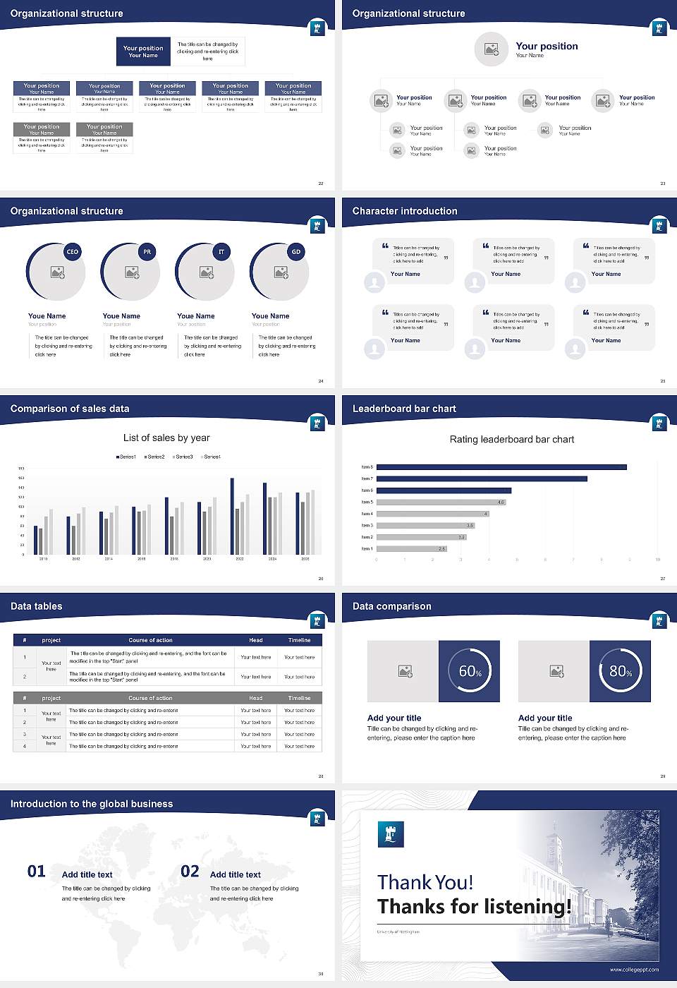 University of Nottingham Academic Presentation/Research Findings Report PPT Template16:9 ratio PPT effect preview image4