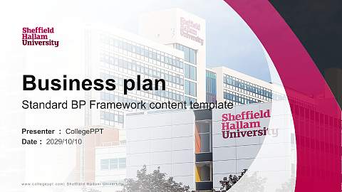 Sheffield Hallam University Competition/Entrepreneurship Contest PPT Template